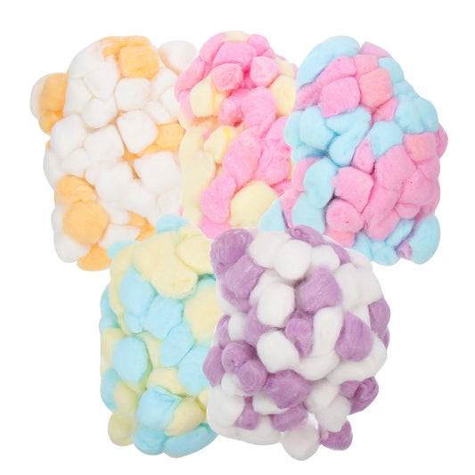 500 Pcs Cotton Colored Pom Accessories Pet Supplies Absorbent Colorful Craft Poms